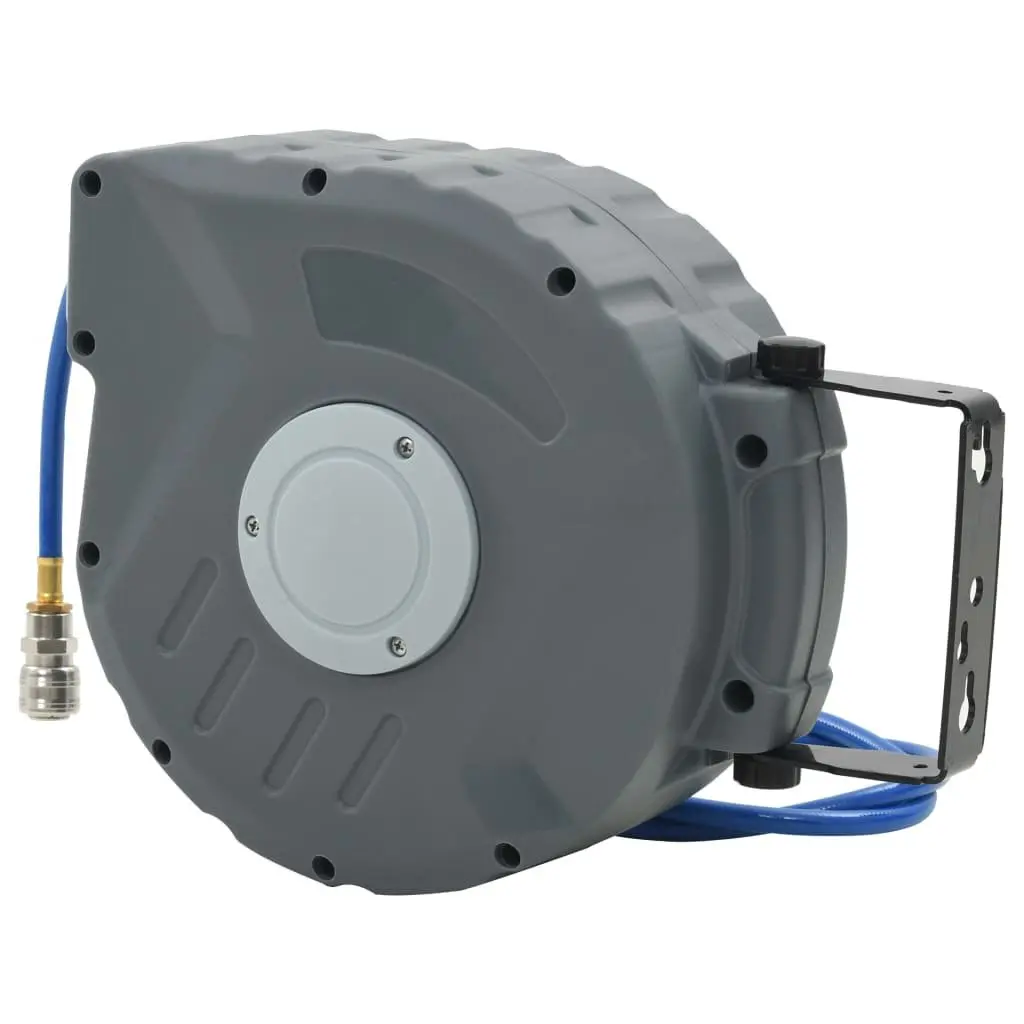 Automatic Retractable Air Hose Reel Pneumatic Tool 3/8" 12M Grey