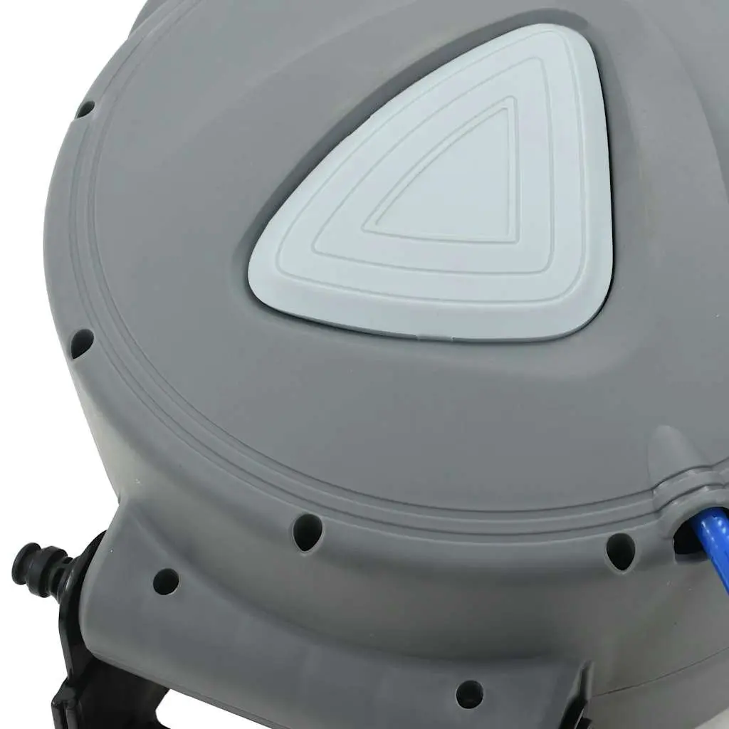 Air Hose Reel Automatic 20m Grey 1/4 Inch Retractable Workshop Organiser
