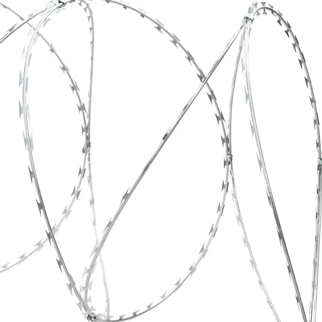 Razor Wire Galvanised Steel Outdoor Security 300m Garden Fence Silver
