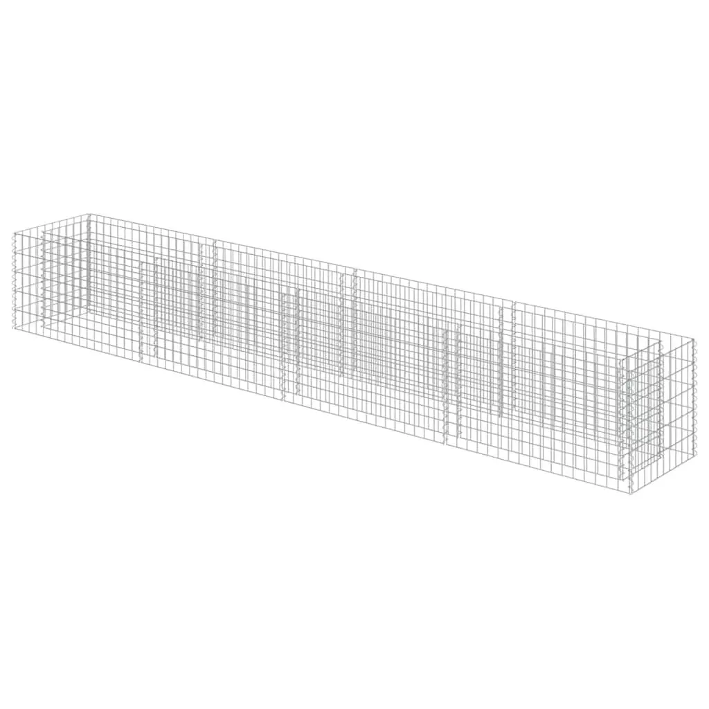 Gabion Raised Bed Garden Planter 360x50x50cm Silver Steel