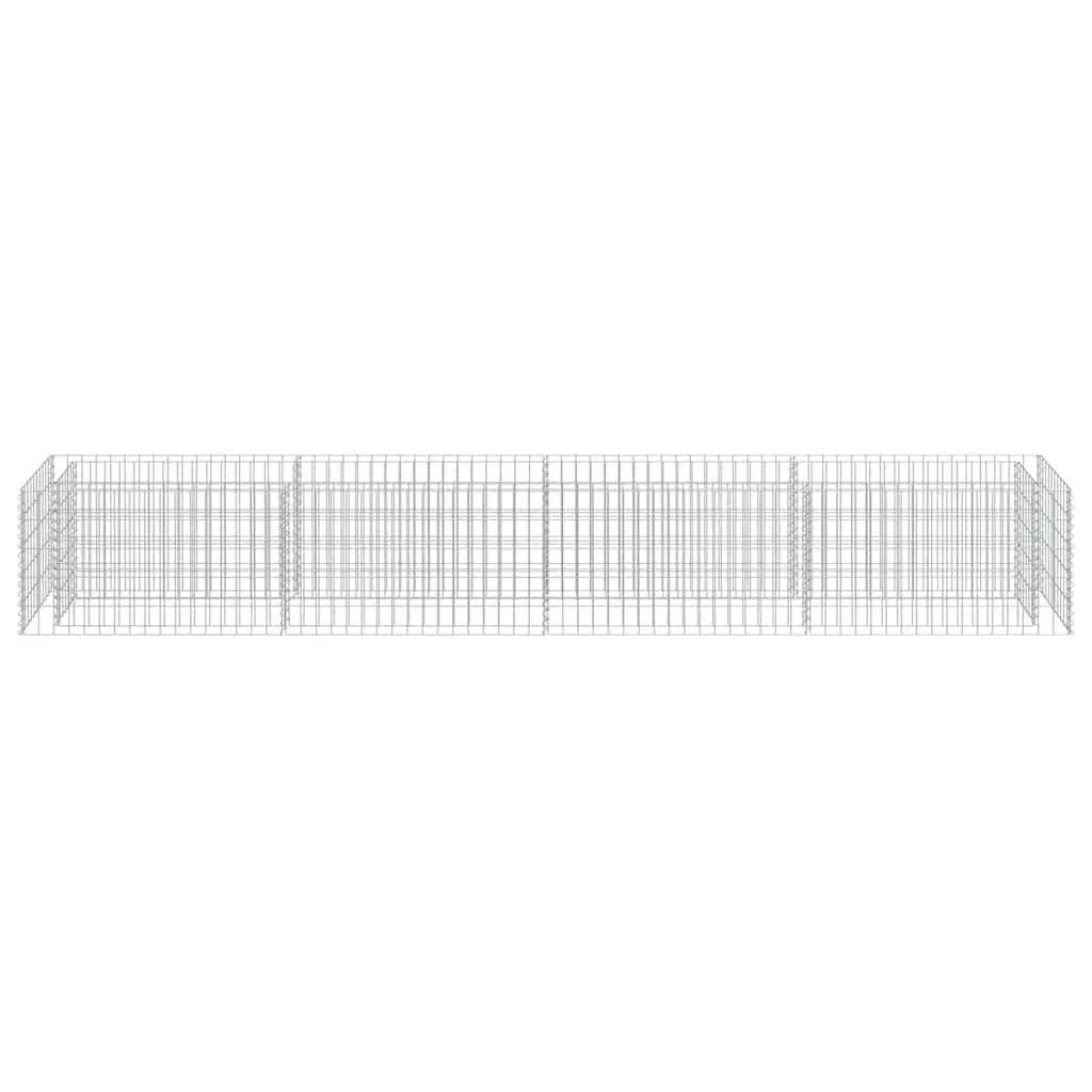 Gabion Raised Bed Garden Planter 360x50x50cm Silver Steel