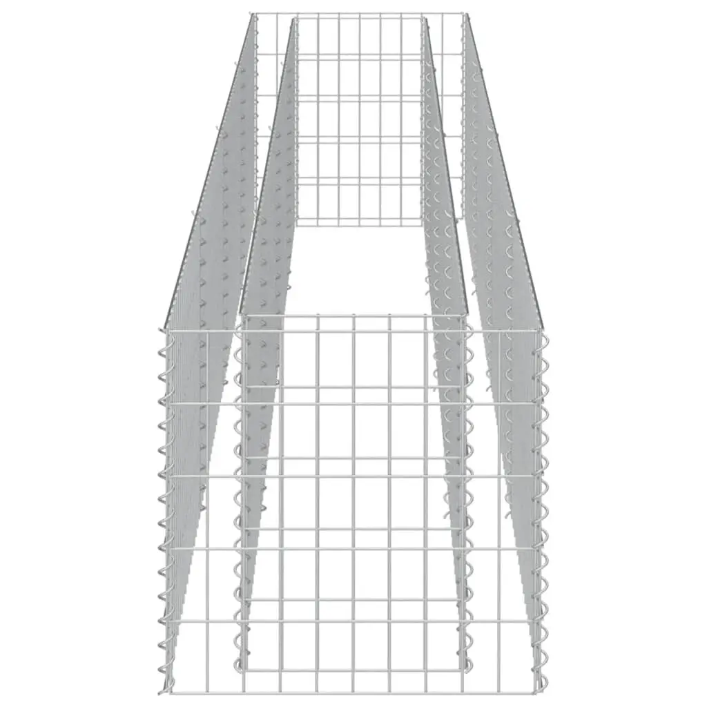 Gabion Raised Bed Garden Planter 360x50x50cm Silver Steel