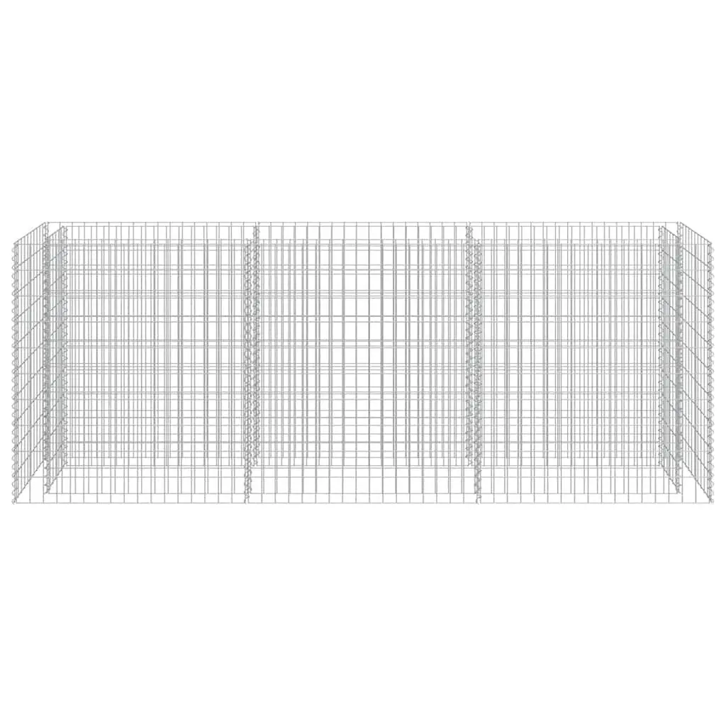 Gabion Raised Garden Bed Planter 270x50x100cm Silver Galvanised Steel