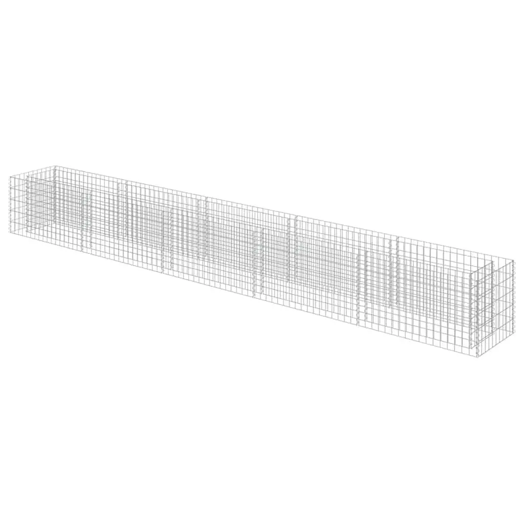 Gabion Raised Bed Garden Planter 450x50x50 cm Silver