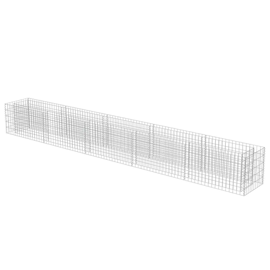 Gabion Raised Bed Garden Planter 450x50x50 cm Silver