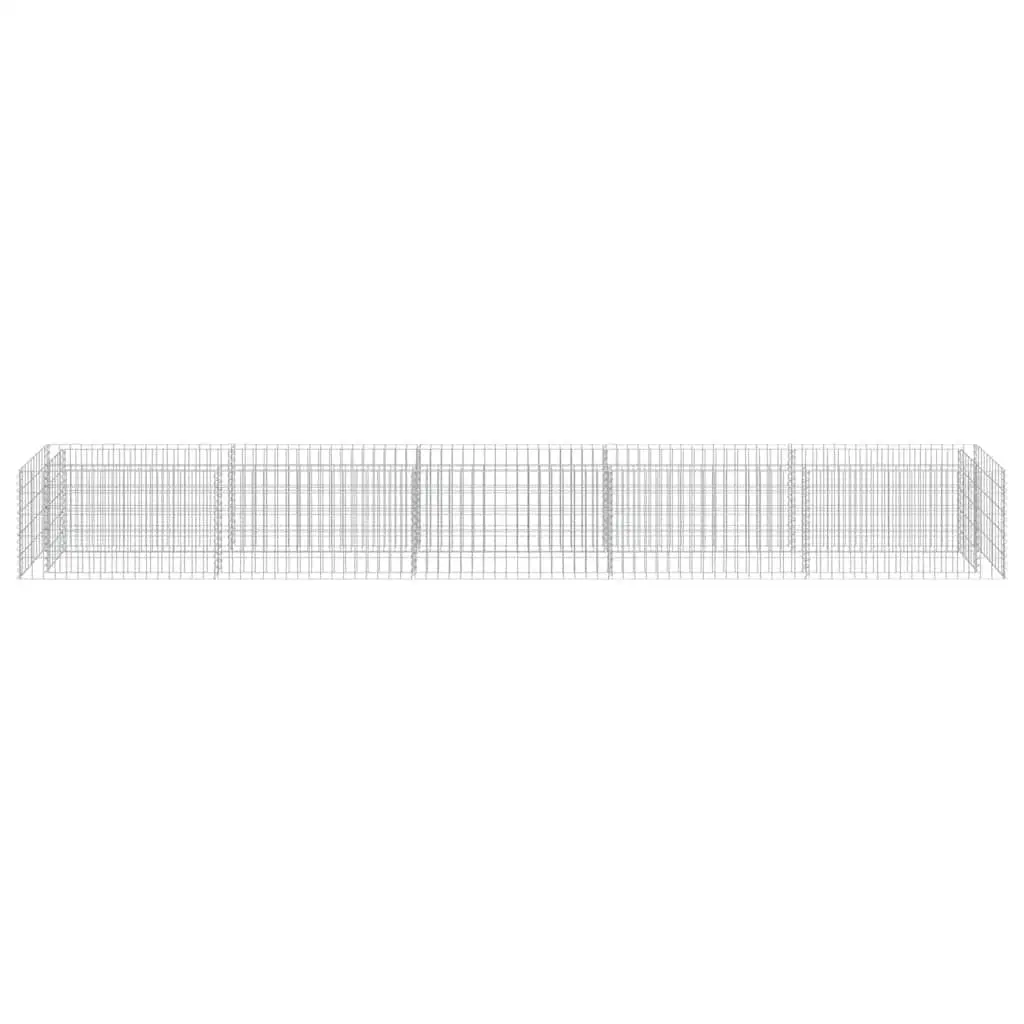 Gabion Raised Bed Garden Planter 450x50x50 cm Silver