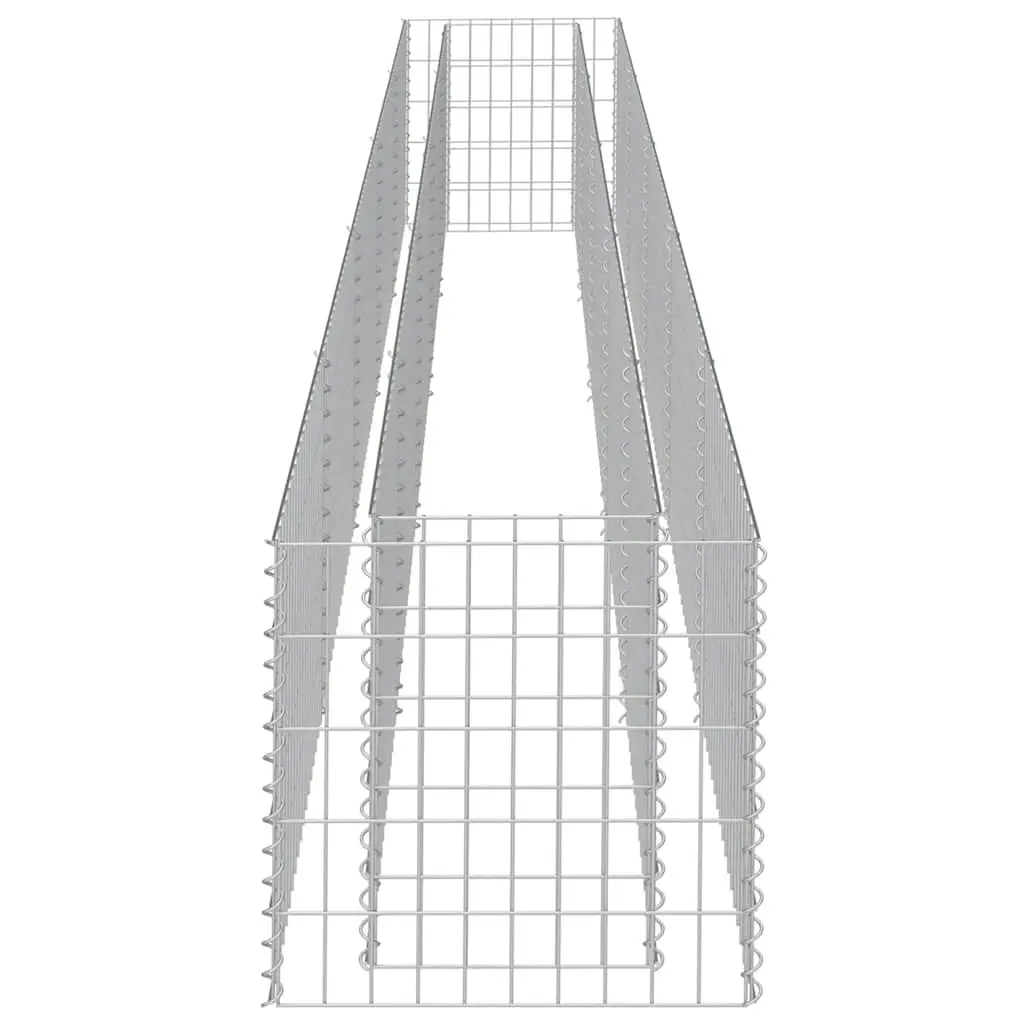 Gabion Raised Bed Garden Planter 450x50x50 cm Silver