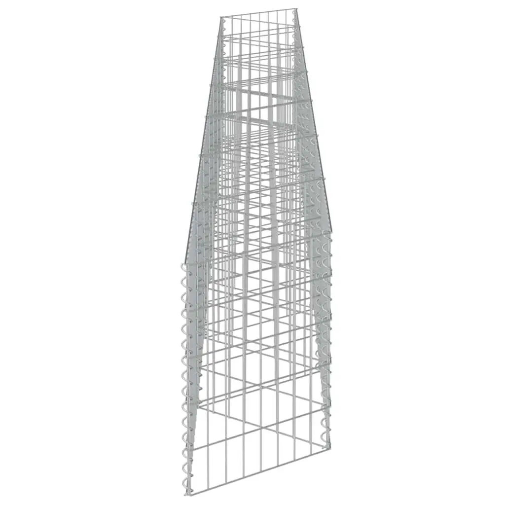Gabion Wall Fence Panel Retaining Raised Garden Bed Planter 450x30x50cm Silver