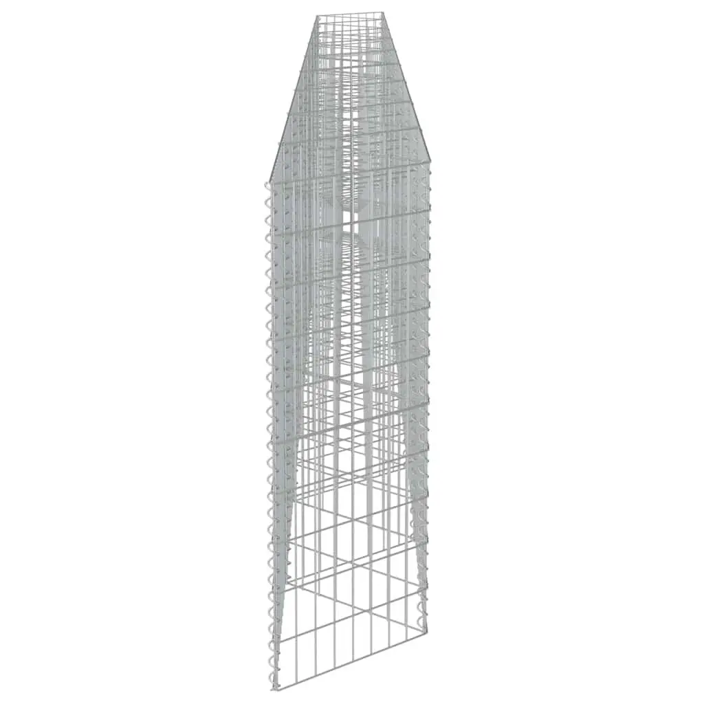 Gabion Wall Panel Retaining Barrier Garden Planter 630 x 30 x 100 cm Silver Galvanised Steel