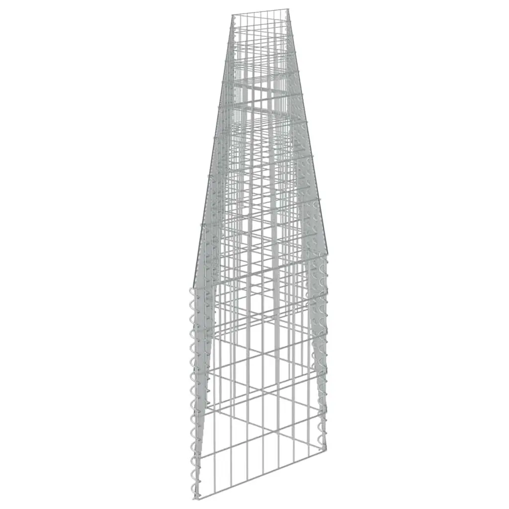 Gabion Wall Panel Retaining Garden Barrier Raised Bed 630x30x50cm Silver