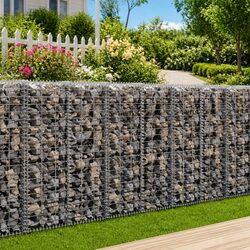 Reliable Gabion Wall Basket with Covers 20x20x100 cm