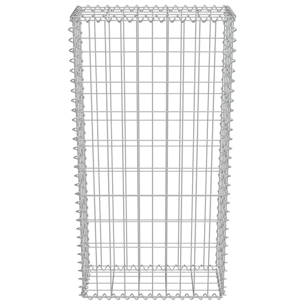 Gabion Wall Retaining Barrier Fence Panel Galvanised Steel 50x20x100cm Silver