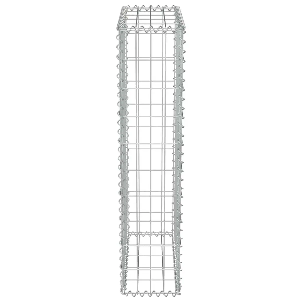 Gabion Wall Retaining Barrier Fence Panel Galvanised Steel 50x20x100cm Silver