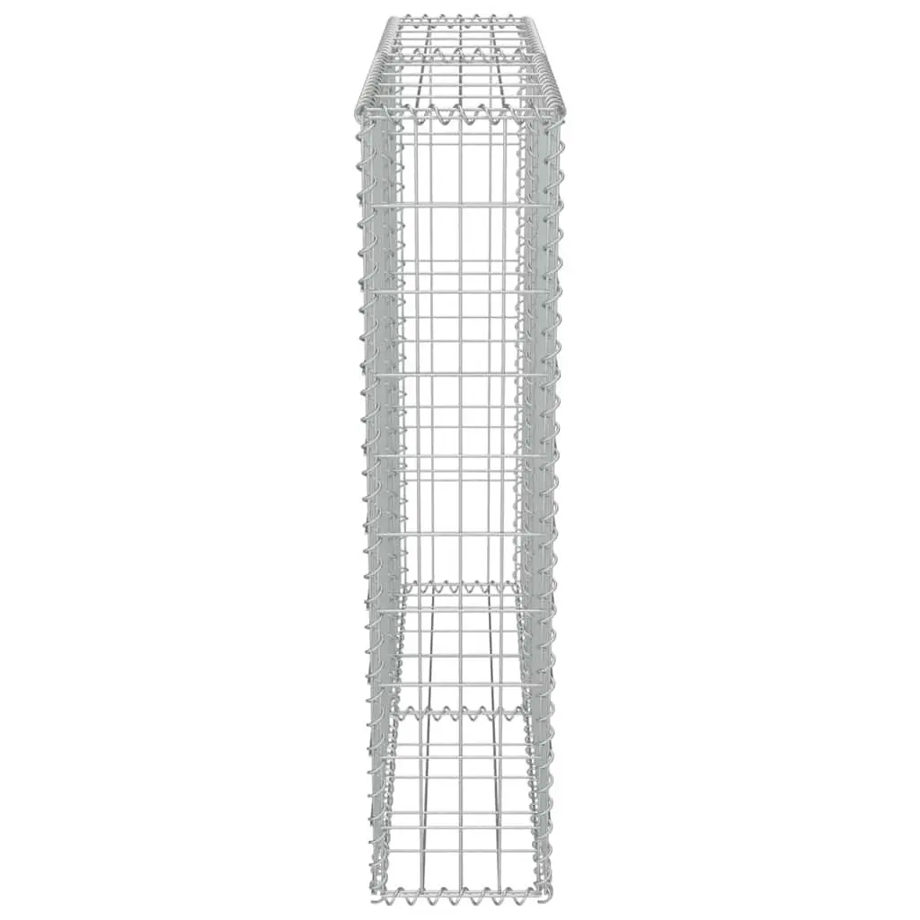 Retaining Fence Panel Gabion Wall Silver Galvanised Steel 100x20x100 cm