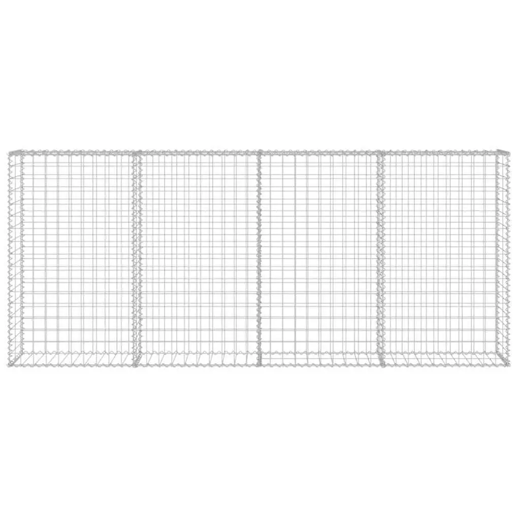 Gabion Basket Retaining Wall Galvanised Steel Silver 200x20x85 cm
