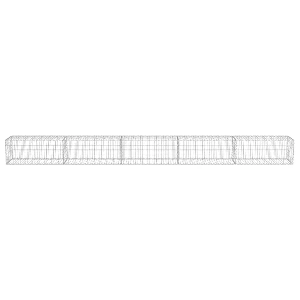 Gabion Fence Panel Galvanised Steel Retaining Wall System 600x50x50cm Silver