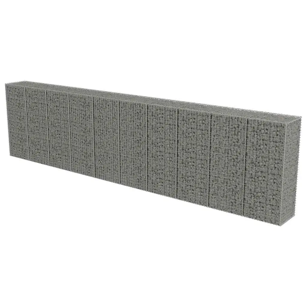 Gabion Wall Panel Galvanised Steel Retaining Wall 600 x 50 x 150 cm Silver
