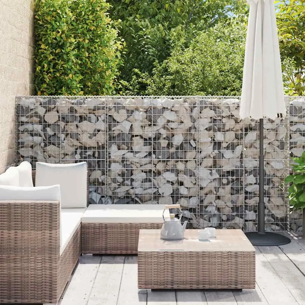 Gabion Wall Panel Galvanised Steel Retaining Wall 600 x 50 x 150 cm Silver
