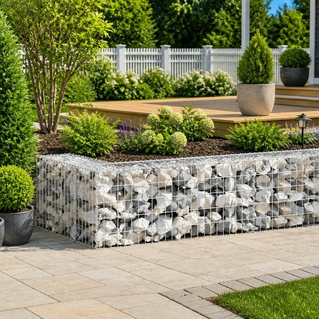 Gabion Panel Steel Retaining Wall 600x30x50cm Silver Landscape Barrier