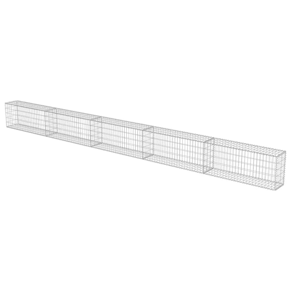 Gabion Panel Steel Retaining Wall 600x30x50cm Silver Landscape Barrier