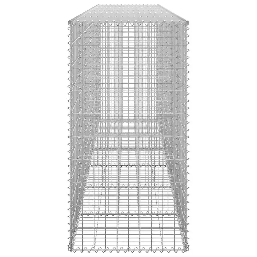 Gabion Wall Panel Retaining Barrier Galvanised Steel 300L x 50W x 100H cm Silver