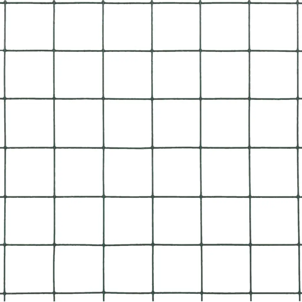 Chicken Wire Fence PVC Coated 25 x 1.5 m Green Poultry Garden Enclosure