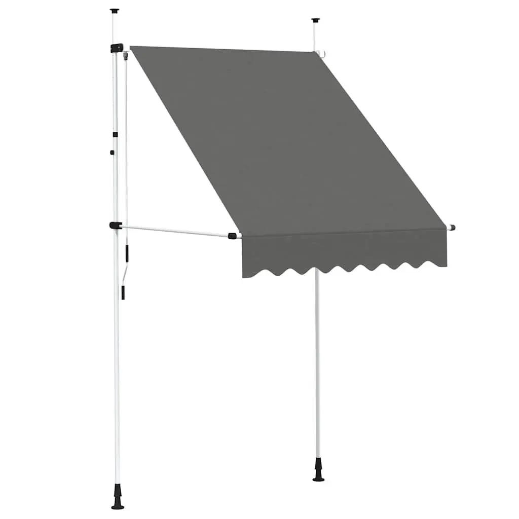 Manual Retractable Awning 150cm Anthracite Garden Shade