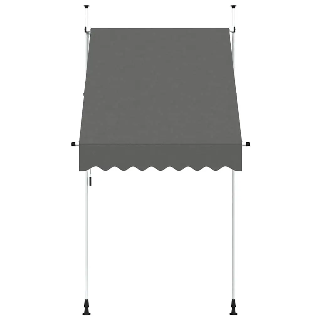 Manual Retractable Awning 150cm Anthracite Garden Shade