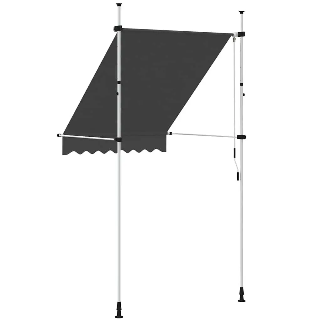 Manual Retractable Awning 150cm Anthracite Garden Shade