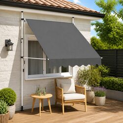 Reliable 200cm Manual Retractable Awning for Your Home
