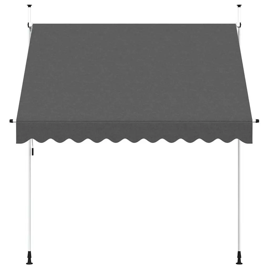Manual Retractable Awning 250 cm Garden Shade Anthracite
