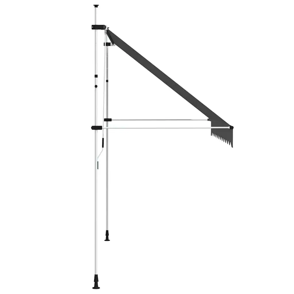 Manual Retractable Awning 300 cm Window Terrace Balcony Garden Shade Anthracite