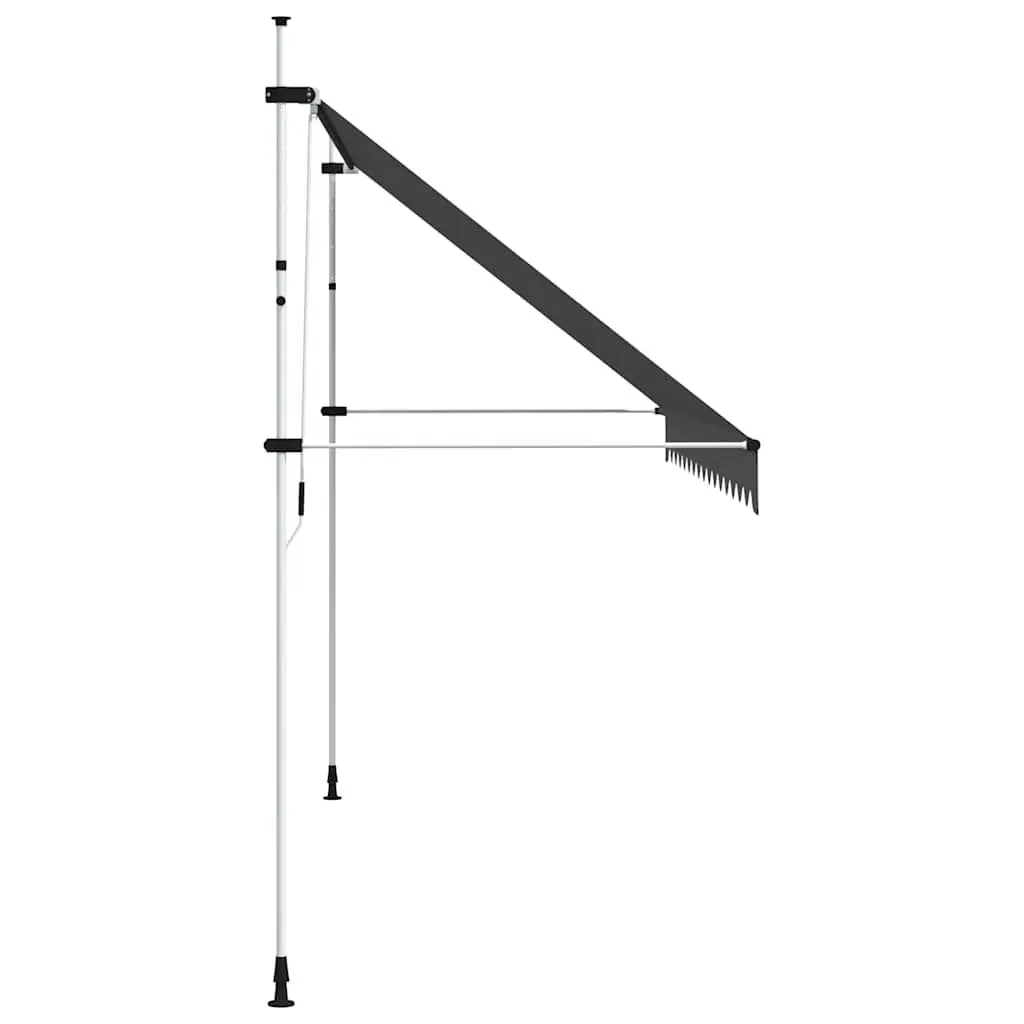 Manual Retractable Awning Outdoor Shade 400cm Anthracite