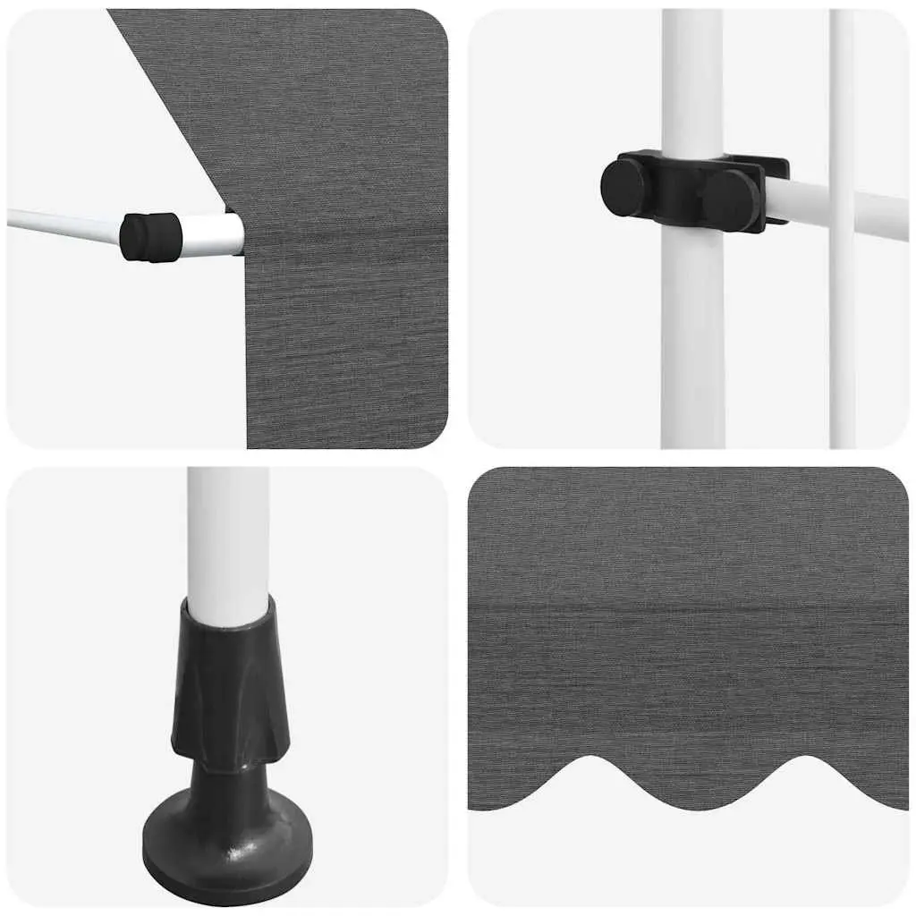 Manual Retractable Awning Outdoor Shade 400cm Anthracite