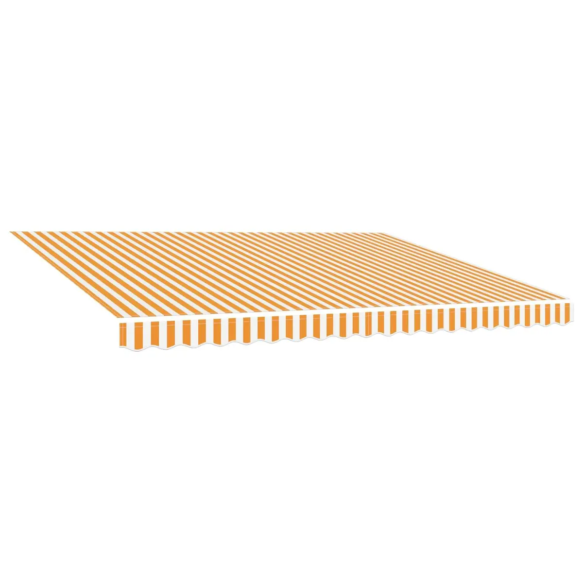 Replacement Canvas Top UV Resistant Polyester 5x3m Orange White for Awning