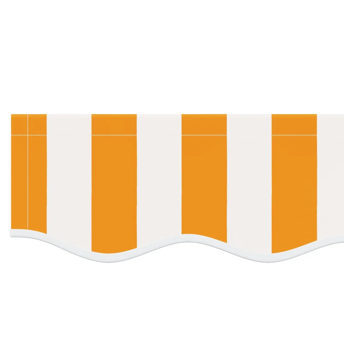 Replacement Canvas Top UV Resistant Polyester 5x3m Orange White for Awning