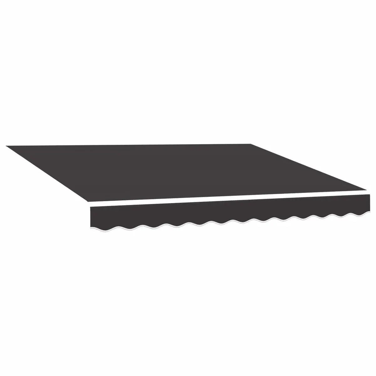 Replacement Awning Fabric Polyester UV Resistant 2.5x3.5m Anthracite Grey