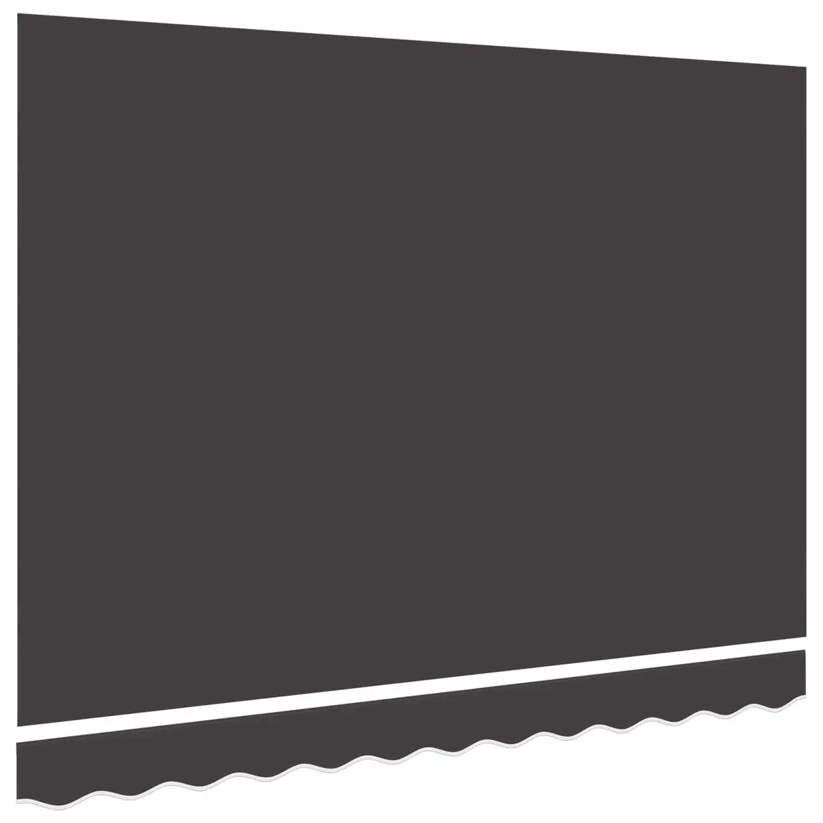 Replacement Awning Fabric Polyester UV Resistant 2.5x3.5m Anthracite Grey