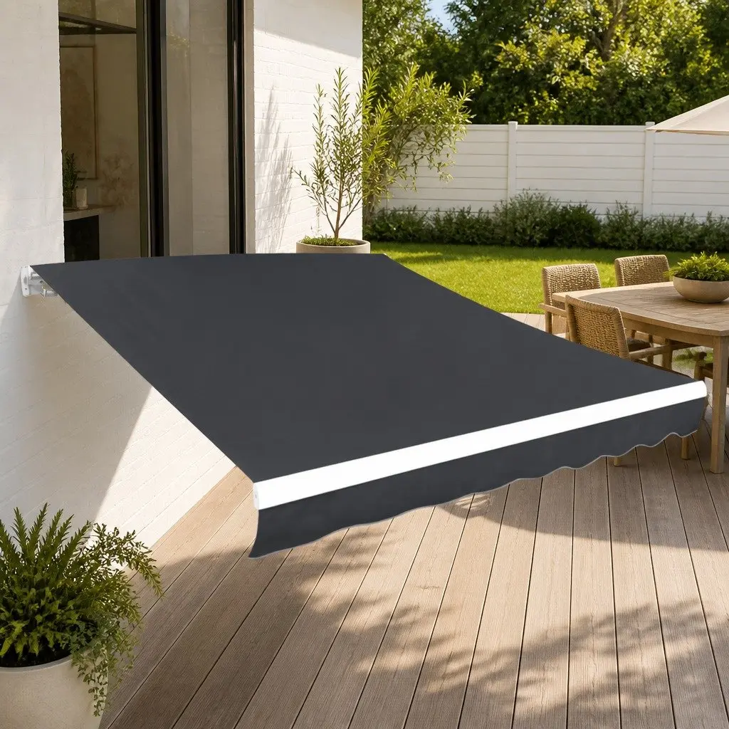 Awning Replacement Fabric Grey 5x3m Outdoor Patio Garden Shade Canvas