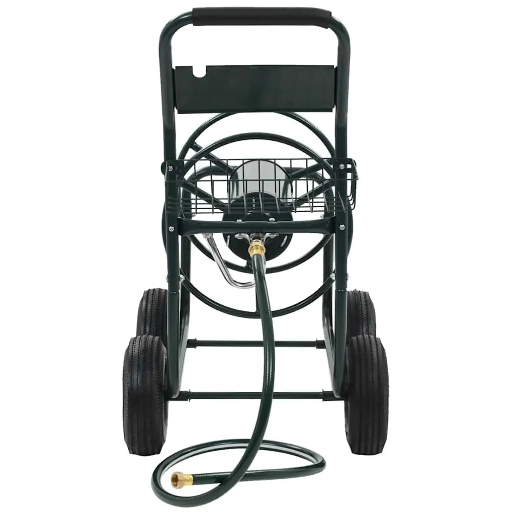 Garden Hose Trolley Reel Cart 75m Storage Organiser Green
