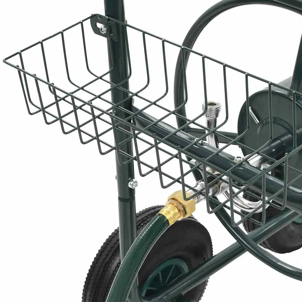 Garden Hose Trolley Reel Cart 75m Storage Organiser Green
