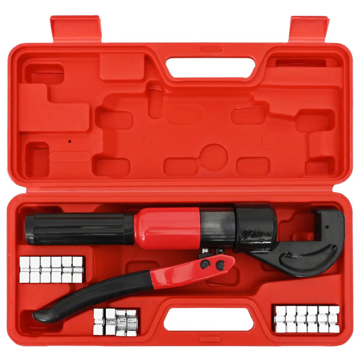 Hydraulic Crimping Pliers Wire Stripper Tool 4-70mm² Ergonomic Steel Portable Case