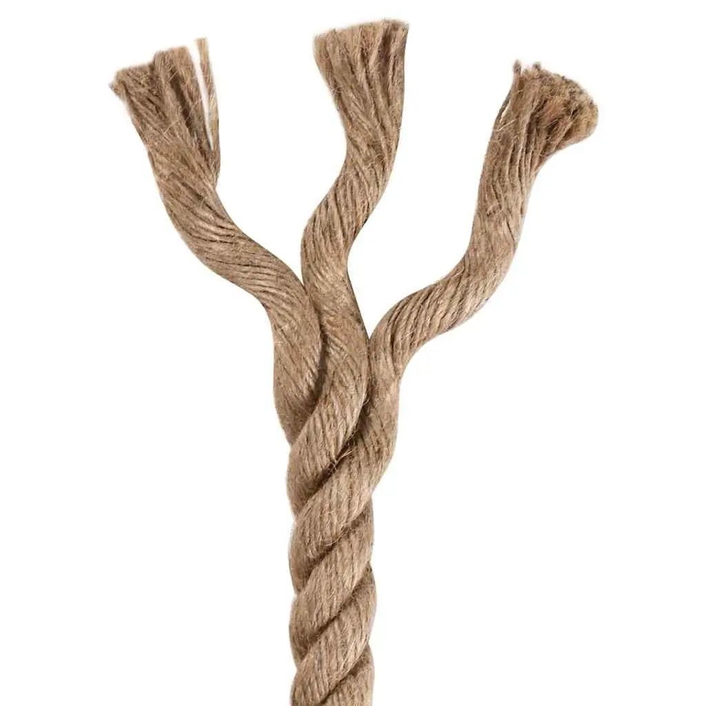 Jute Rope 20mm 100m Garden Decking Handrail Plant Support Brown