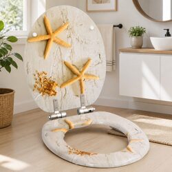 Reliable Grey Toilet Seat with Gentle Closing Feature