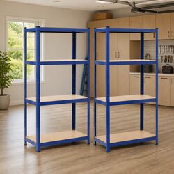 Reliable Industrial Storage Shelves, Set of 2 in Blue