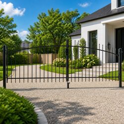 Dependable Double Door Fence Gate 400x149.5cm for Your Garden