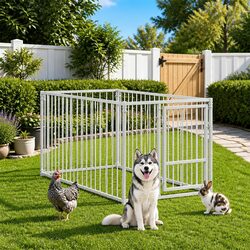 Reliable Outdoor Dog Kennel 100x200x100 cm for Pets