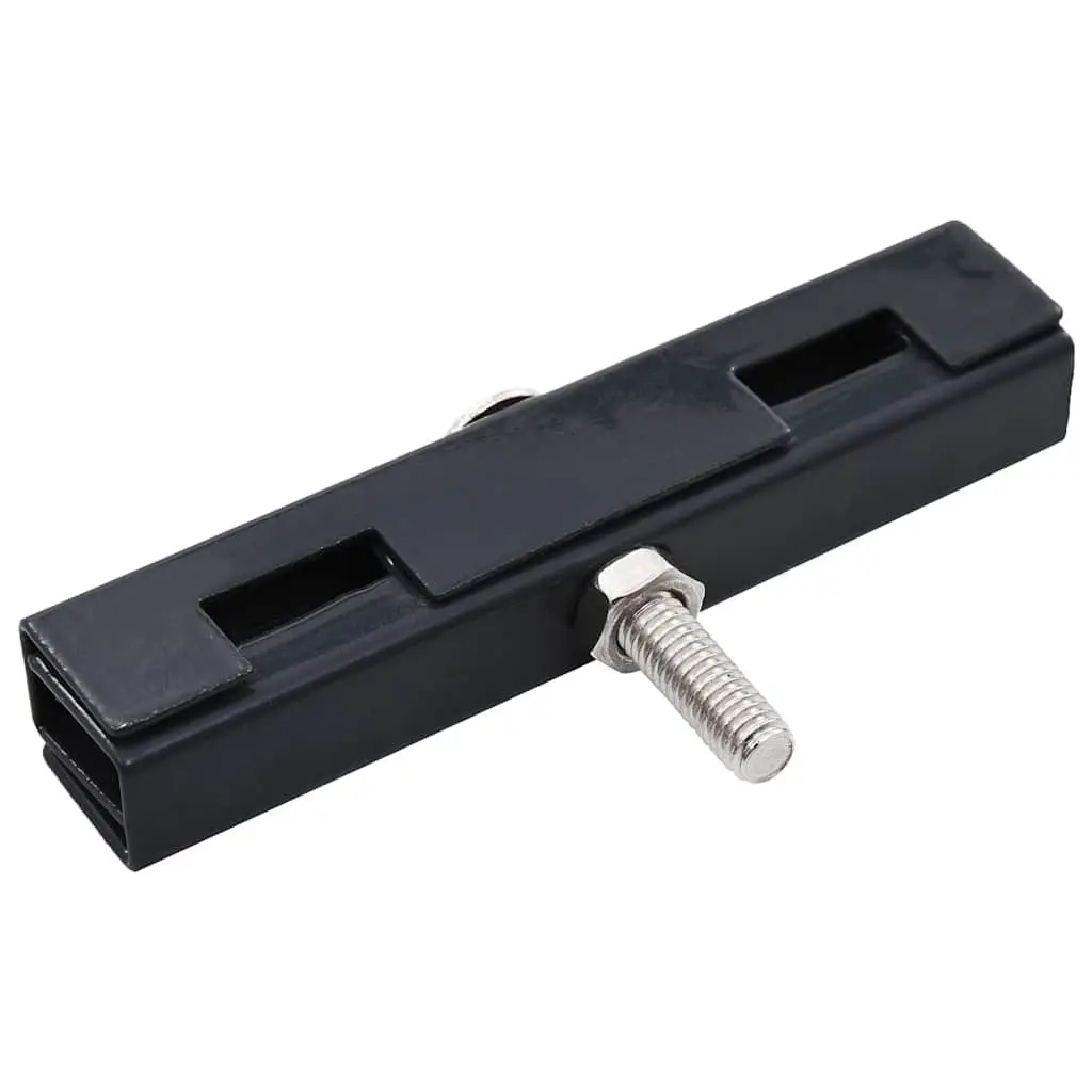 Garden Fence U Mat Connector 10 Sets Galvanized Steel Anthracite