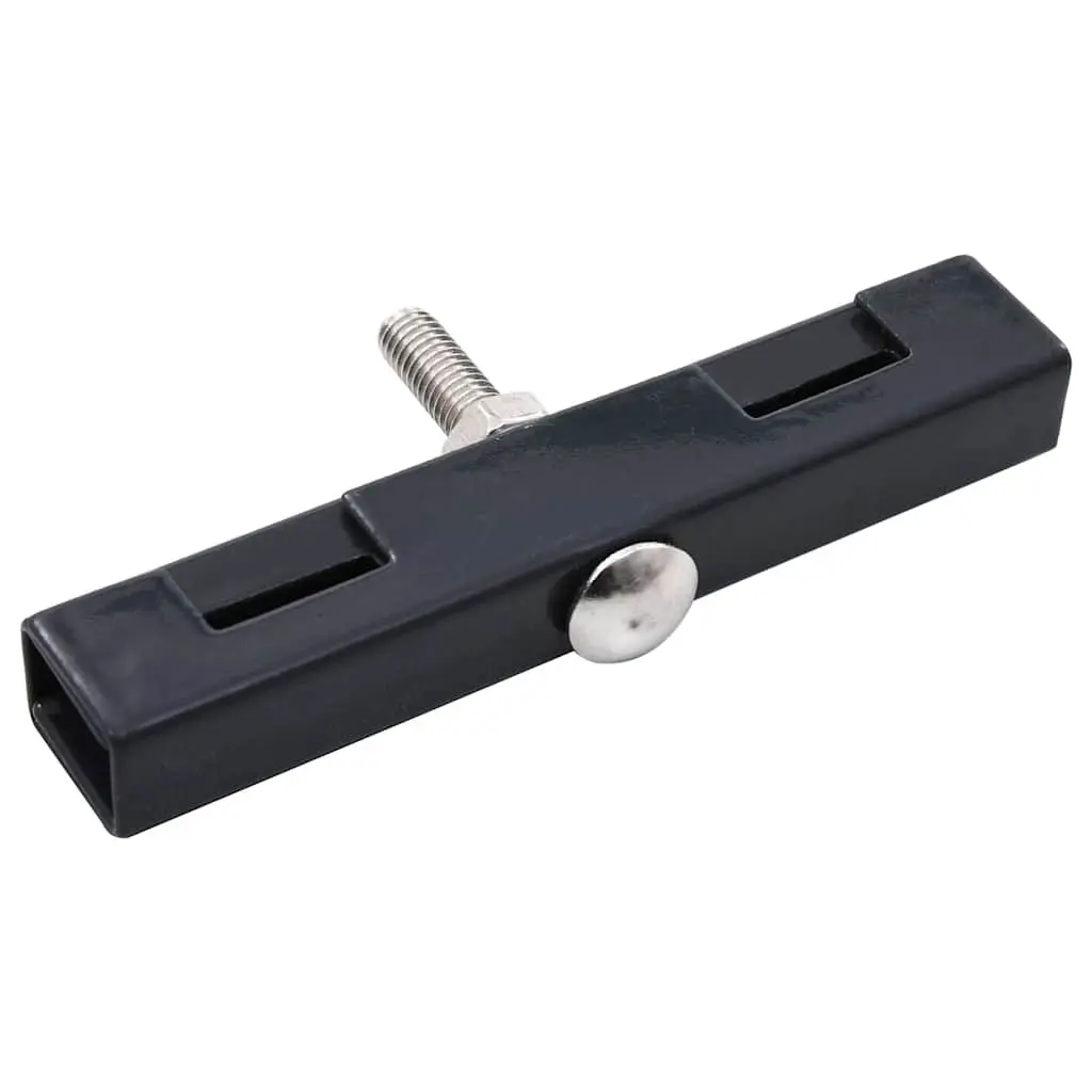 Garden Fence U Mat Connector 10 Sets Galvanized Steel Anthracite