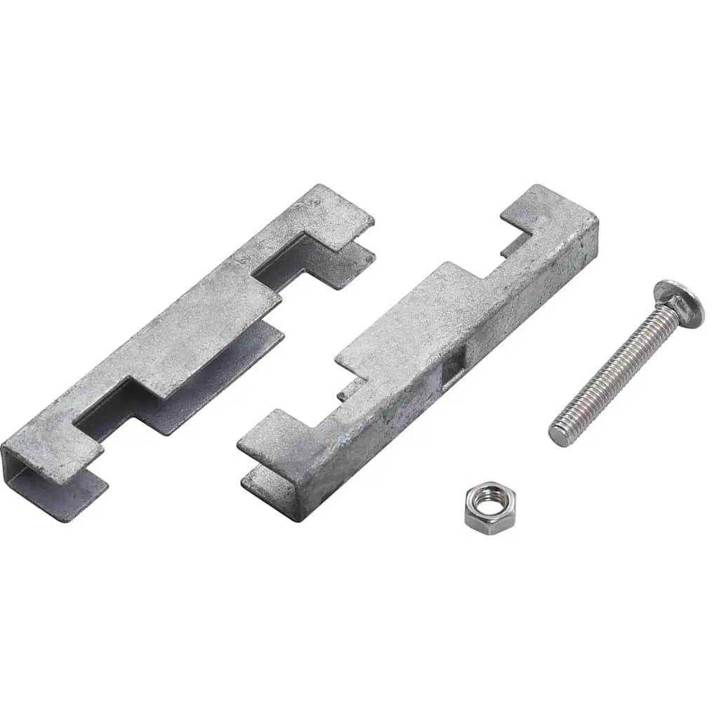 U Mat Connectors Joining Hardware Galvanized Steel 50x200 mm Silver 10 Piece